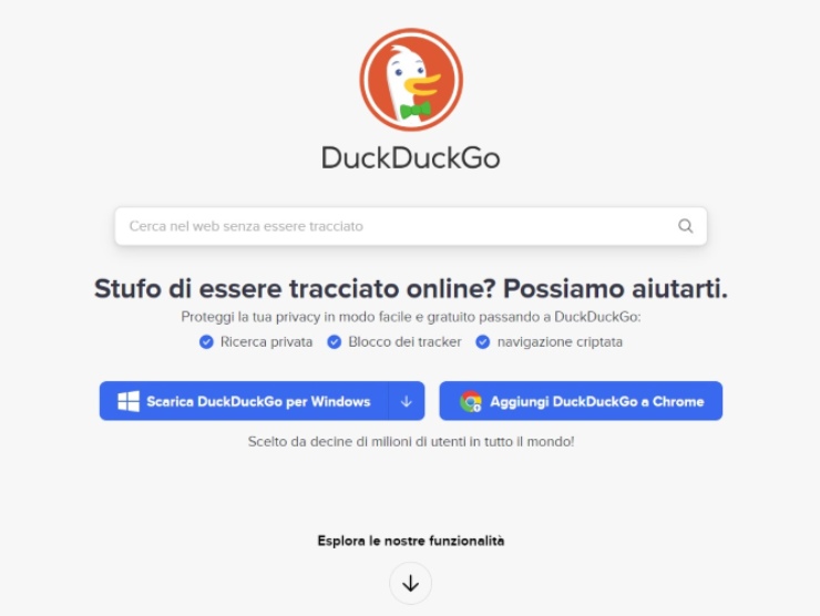 DuckDuckGo, motore di ricerca