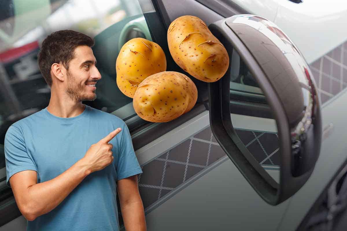 specchietto auto patata