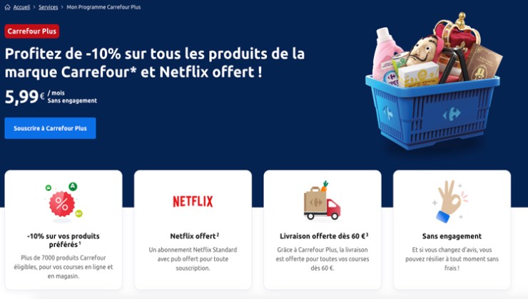 La partnership di Netflix con il supermercato Carrefour