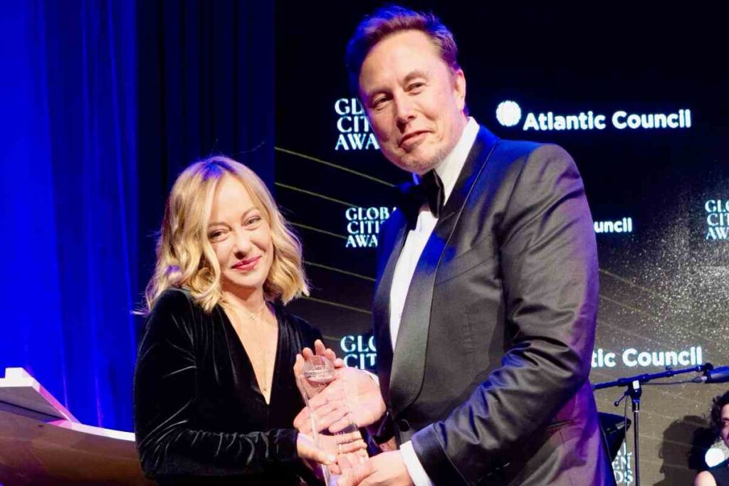 giorgia meloni e elan musk